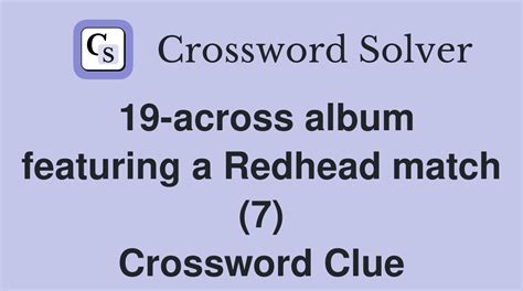 redhead crossword clue|REDHEAD crossword clue